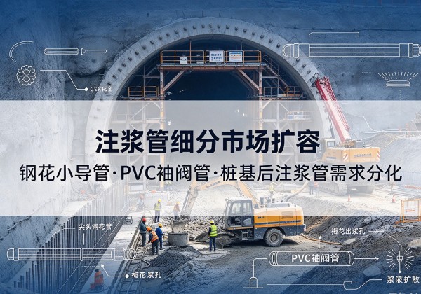 射洪注浆管细分市场扩容，隧道钢花小导管、PVC 袖阀管、桩基后注浆管需求分化